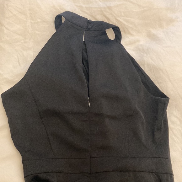 DONATED - High Neck Jumpsuit Split Hem Black Size 6 NWOT - Picture 2 of 4